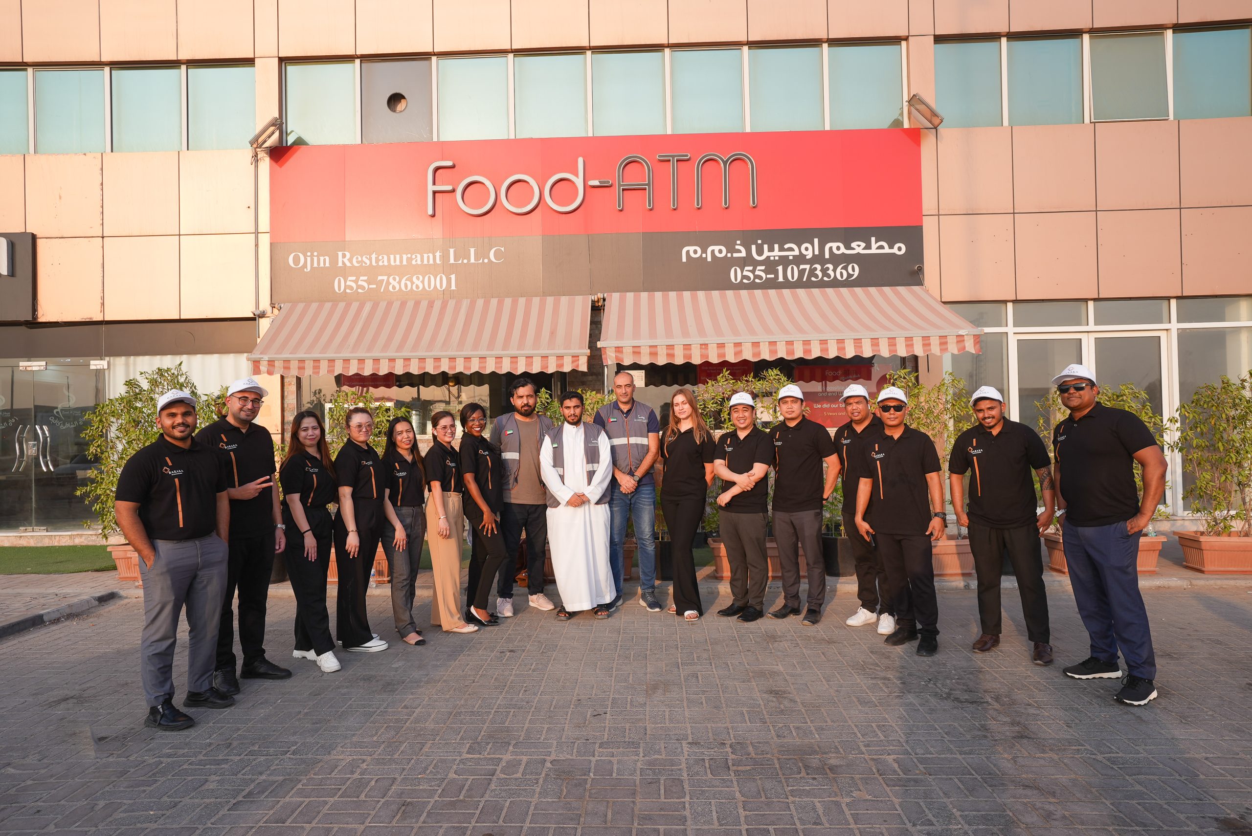 Baraka Real Estate Development volunteers in Ma’an’s Food ATM meal distribution drive